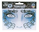 Forum Novelties Face Designs Stick on Accessory with Glitter and Crystals (Spiderweb)