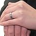 6mm Matte Step Edge Light Weight Tungsten Ring Highly Durable Wedding Bands White Couple Rings Mens Womens Tungsten Bands, Christmas Gift for Boyfriend/girlfriend, Matching Wide Rings with Grooves, Tail Ring Thumb Ring (8)