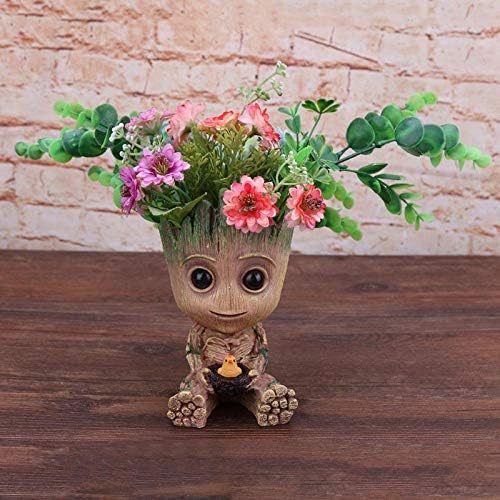 Grootted Planter Pot Baby Flowerpot Action Figures Toy Pen Pot PVC Hero Model Guardians of The Galaxy Crafts Figurine Home Decor (15.599 cm)