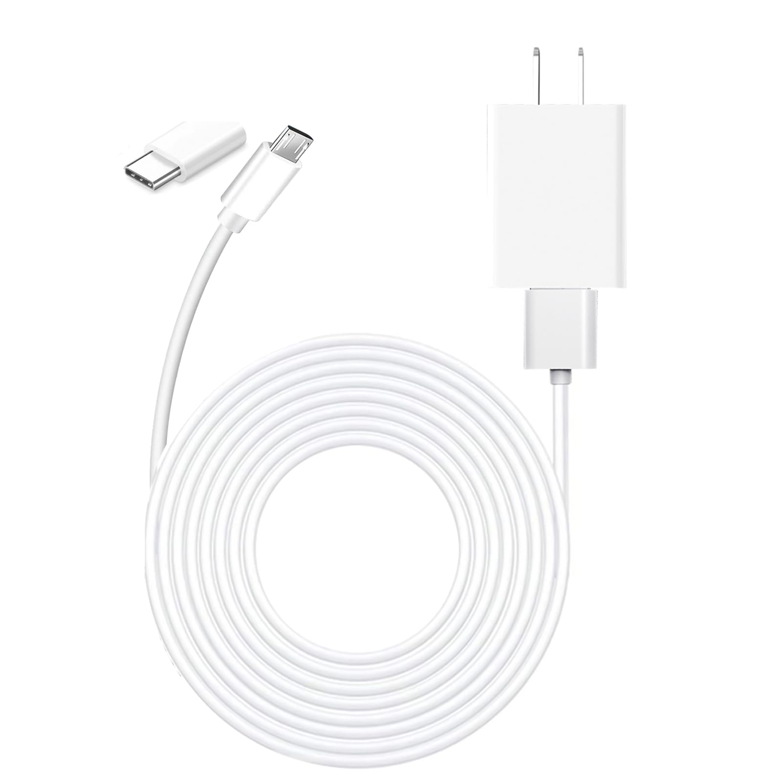 Photo 1 of 10ft Power Adapter Plug 9V Charger for Arlo Pro, Pro 2, Q, GO 1, Essential Spotlight/XL/XL 2nd Gen/Essential 2nd Generation, Blink Outdoor 3 4 (4th Gen) Camera Charging Cord Cable