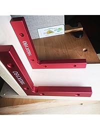 Longer Version   Abrazaderas de carpintero en ángulo recto para carpintero de carpintería de 90 grados, cuadradas de aleación de aluminio, paquete de 2 (6")