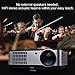 Movie Projector, BAALAND 2000 Lumens LED HD Multimedia Portable Projector with Speaker HDMI VGA USB for Home Office Support Laptop Smartphone