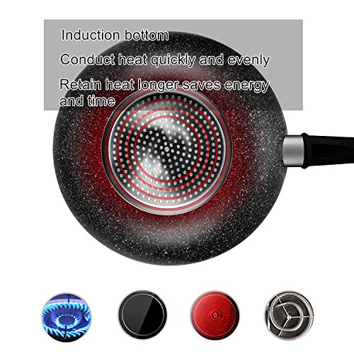 KYTD Professional Nonstick Fry Wok with Lids - Nonstick Skillet, Stir Fry Pans (100% PFOA and APEO Free)