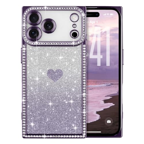 ROSEHUI for iPhone 17 Pro Case Glitter,Rectangle Clear... en promo sur Amazon