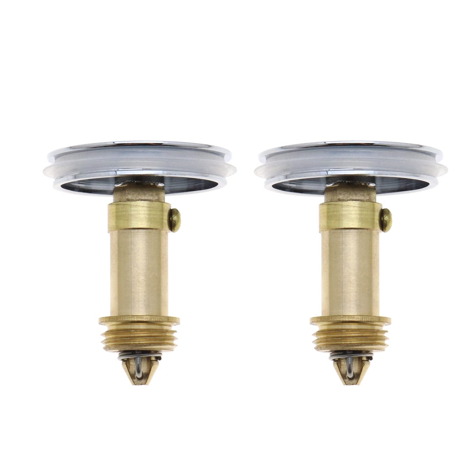 ECSiNG 2pcs Bathroom Sink Drain Plug Stopper 38mm Basin Pop Up Click Clack Plug with Brass Slotted Bolt Spring for Bath Vanity Sink Bathtub Kitchen