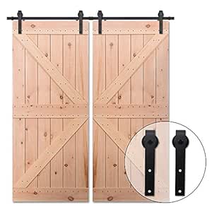 365CM/12FT Puerta de granero corredera estilo rústico puerta de granero