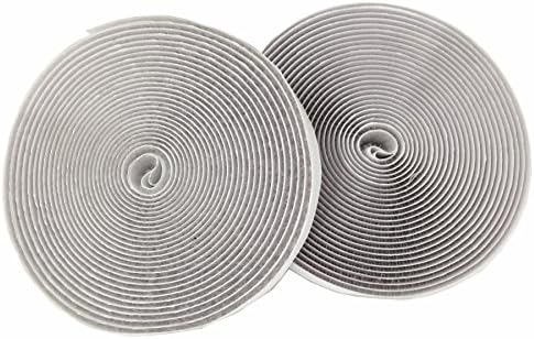 Self Adhesive Hook and Loop Tape Sticky Back Fastening Magic Tape, Fabric Fastener,32.8 Feet,White