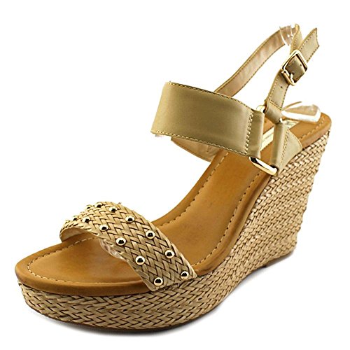 INC International Concepts Womens ALFFIE Open Toe Casual Wedged Sandals, Honey, Size 7