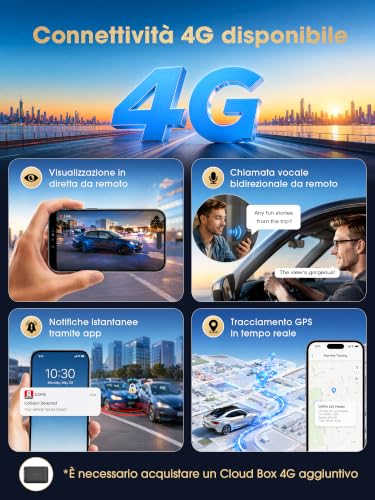 DDPAI Z60 Master, 4K+2K Dash Cam Auto, STARVIS2 IMX678, Dashcam Dual HDR, Incl. Scheda 64GB, 5G WiFi6, 2K/60FPS, GPS, 3" IPS, Visione Notturna AI ISP, Modalità Parcheggio 24h, ADAS, 4G Disponibile