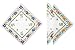 Women's 6-pc Handkerchiefs in Floral Print 100% Cotton with Scalloped Edge