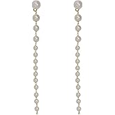 ALRNBY Pearl Earrings for Women Dainty Hoop Dngle Earrings Gold Bow Earrings Stud Elegant Jewelry Long Silver Pearl Drop Earrings for Bridal Wedding(G-Gold)