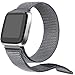 bayite Soft Nylon Bands Compatible with Fitbit Versa Women Men, Breathable Sport Loop Band Replacement Accessories Wristband, Gray