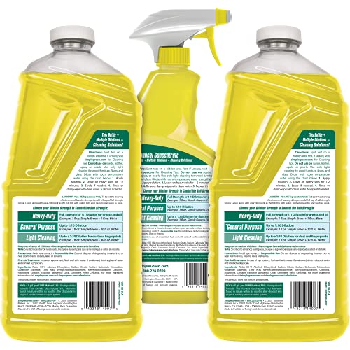 Simple Green All Purpose Cleaner Spray and Refill, Green, 3 Piece Set