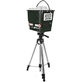 MaxBP Original Baseball and Softball Pitching Machine with 48 Wiffle Balls, Fastballs & Curveballs, Plug-in only, No Internal Battery