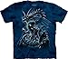 The Mountain Skull Dragon Adult T-Shirt, Blue, Large