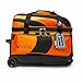 Pyramid Path Deluxe Double Roller with Oversized Accessory Pocket Bowling Bag (Black/Orange)