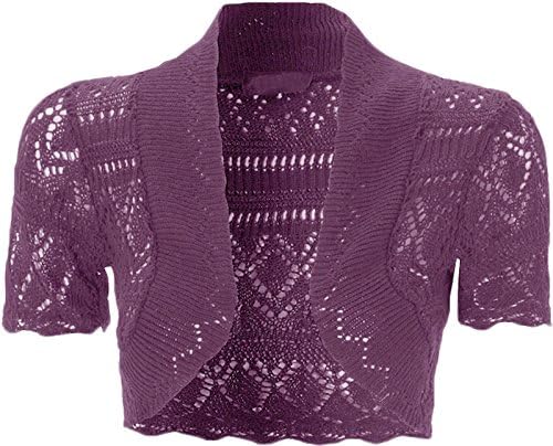 ZET New Kids Girls Short Sleeve Bolero Knitted Cardigan Shrugs Top Age 3-13 Years