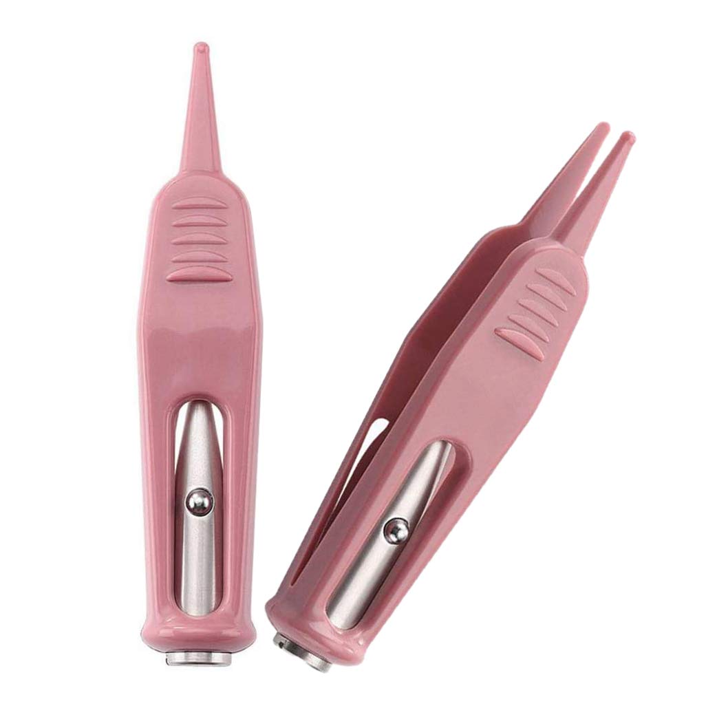 Xrten Baby Nose Cleaning Tweezers,Safety Round-Head Baby Ear Nose Navel Cleaner Clip Tool