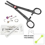 Body Piercing Kit -Belly Button,Tongue, Nipple, Lip, Nose 14G & 18G Piercing Needles by BodyJewelryOnline
