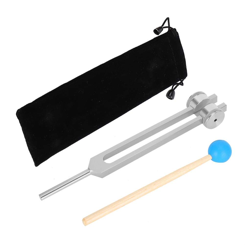 Tuning Fork, Aluminum Alloy 111Hz Tuning Fork, Aluminum Frequency Tuning Fork Yoga Meditation Tuning Energy Fork For Tuners With Hammer(Silver)