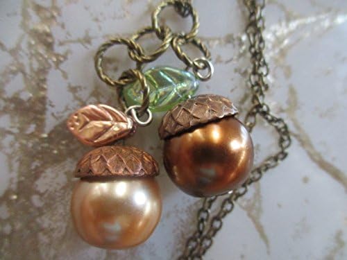 Acorn Necklace Two Acorn Necklace Autumn Necklace Harvest Blessing Jewelry Beautiful Fall Necklace