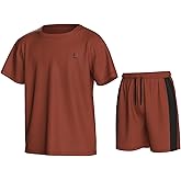 Essenclo Boys Athletic Shorts and Performance T-Shirt Crew Neck Boy Clothes Set, Summer Kids Outfit Size 3-16 (2 Pcs Set)