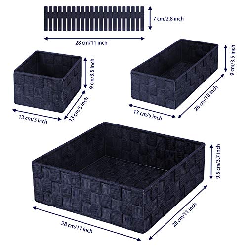 image for KEDSUM Woven Storage Box Cube Basket Bin Container Tote Cube Organizer