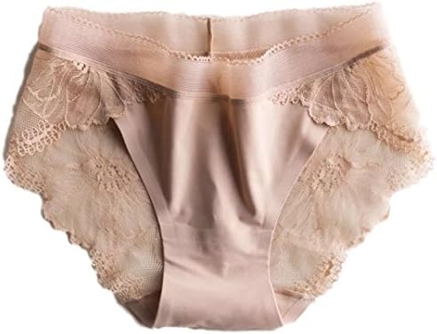 (4 Pairs) Women's Floral No Visible Line Silk Lace Panties (XL, Multicolored)