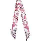 JERLA 100% Mulberry silk Scarf Head Hair Ribbon Handbag Handle wrap Tie Bundle Neckerchief Scarf for women