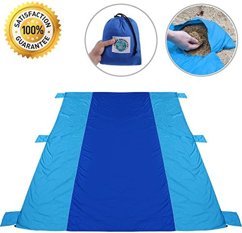 BEST PRICE 10’x9’ for XL Beach Blanket - Superior Quality Outdoor Blanket / Best Sandproof, Lightweight, Durable Beach Mat For Comfort In Travel, Beach, Picnic / Great Gifting Idea