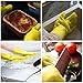 Marsoul MS-00036 123, Magic Saksak Gloves Wash ScrubberHeat Resistant Reusable Brush Silicone Scrubber for Cleaning, Household, Dish, Medium, Yellow