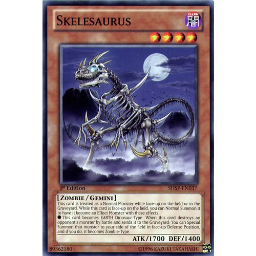 Yu-Gi-Oh! Skelesaurus Card - SHSP-EN037 Common 1st Edition From Shadow Specters Set - View #5