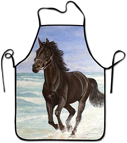 liubajsdj-Fashion Design ,Runing Horse Adult Chef Apron,Restaurant Durable Baking Bib Apron Adjustable Strap ,Keep The Clean Clothes