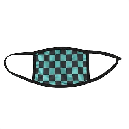 Amazon Co Jp 鬼 滅 滅マスク 市松模様 和柄 マスク 1枚 フリーサイズ 緑 黒 グリーン ブラック 大人用 ハロウィン 仮装 グッズ サイズh1mm W335mm D3mm 緑 ドラッグストア