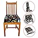 Sumnacon Chair Increasing Cushion - Baby Toddler Kids Infant Portable Dismountable Highchair Booster Cushion Washable Thick Chair Seat Cloth Straps (Black Animal)