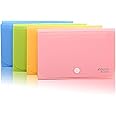 Expanding File Folder, Subdivision Accordion File Folder Mini Organizer PP Wallet for Cards,Coupons,Receipt,Tax Item or Changes,7x4.5 Inches,12 Pockets with Tabs and Check Case(Set 4)