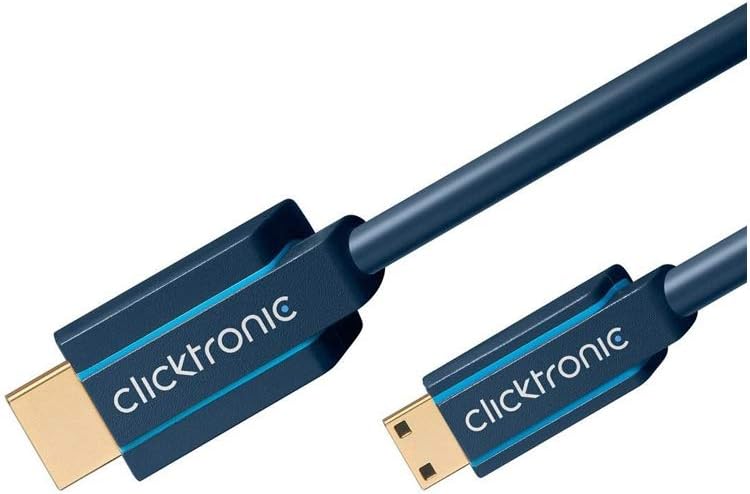 Clicktronic 70322 Casual Mini-HDMI Adapter Cable with Ethernet, 2m Length, Black, 2.00 m - Image 4