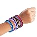 ArtCreativity Paracord Buckle Bracelets - Pack of 12 - Two Tone Color Scheme - 9 Inch Cobra Bracelets - Fashionable Party Favor and Carnival Prize