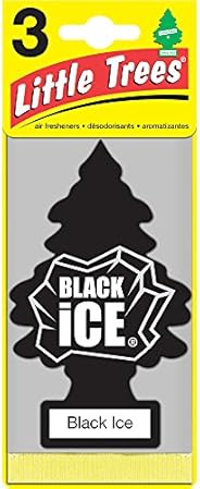 Little Trees - U3S-32055 , Air Freshner, Black Ice, 3 Count
