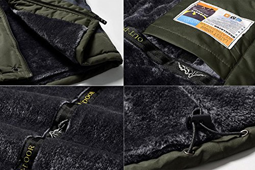TACVASEN Herren Warme Skijacke Gefütterte Winterjacke Wasserabweisende Funktionsjacke mit Abnehmbarer Kapuzen – Bild 6