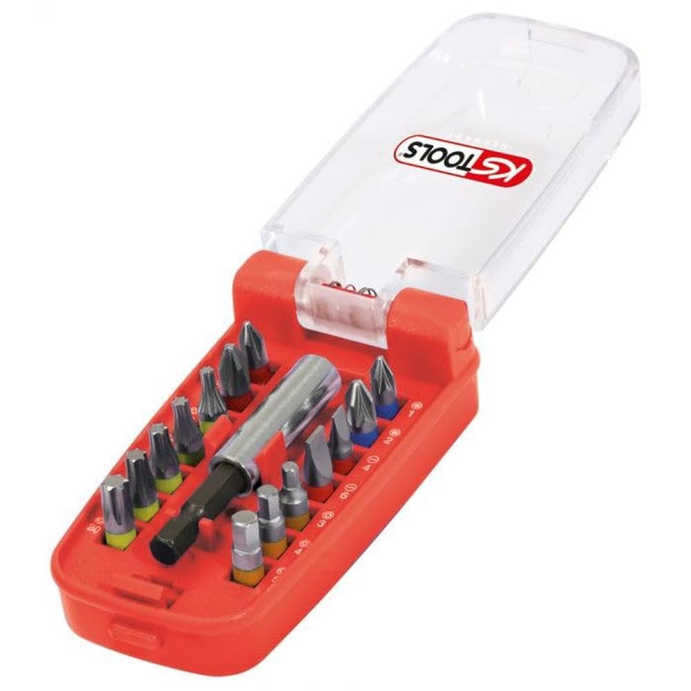 KS Tools 918.3000 torsionplus 14 Inch Colour-Coded Screwdriver Bits Set