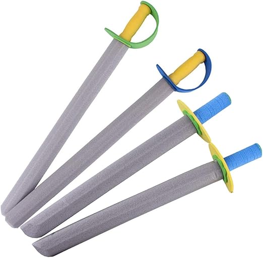 ZOYLINK 4PCS Sword Toy Foam Sword Funny Weapon Toy Pretend Play Toy for