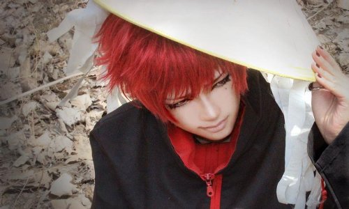 COSPLAZA Cosplay Wig Short Red Halloween Party Hair Boy Anime Synthetic Wigs - Image 3