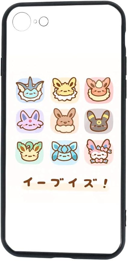 Amazon 9 可愛い イーブイ Iphone 7 Iphone 8 ケース おもしろ 携帯電話ケース すり傷防止 スマホケース 超薄型 耐衝撃 保護カバー Tpu ソフトシリコン 強化ガラスバックカバー保護 ホルスター 通販