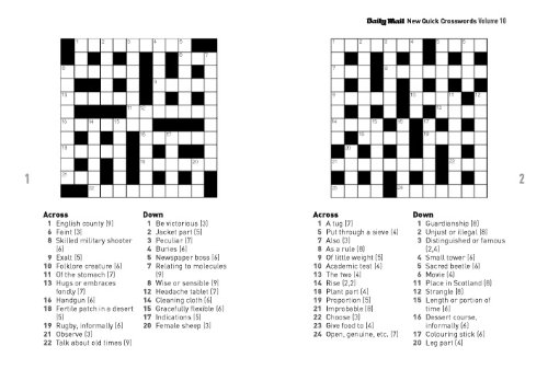 Daily Mail Printable Crosswords