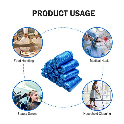 Timoo Plastic Oversleeves Protector, 100 Pcs Disposable Arm/Sleeves Covers Waterproof Protector, 15.7 Inches