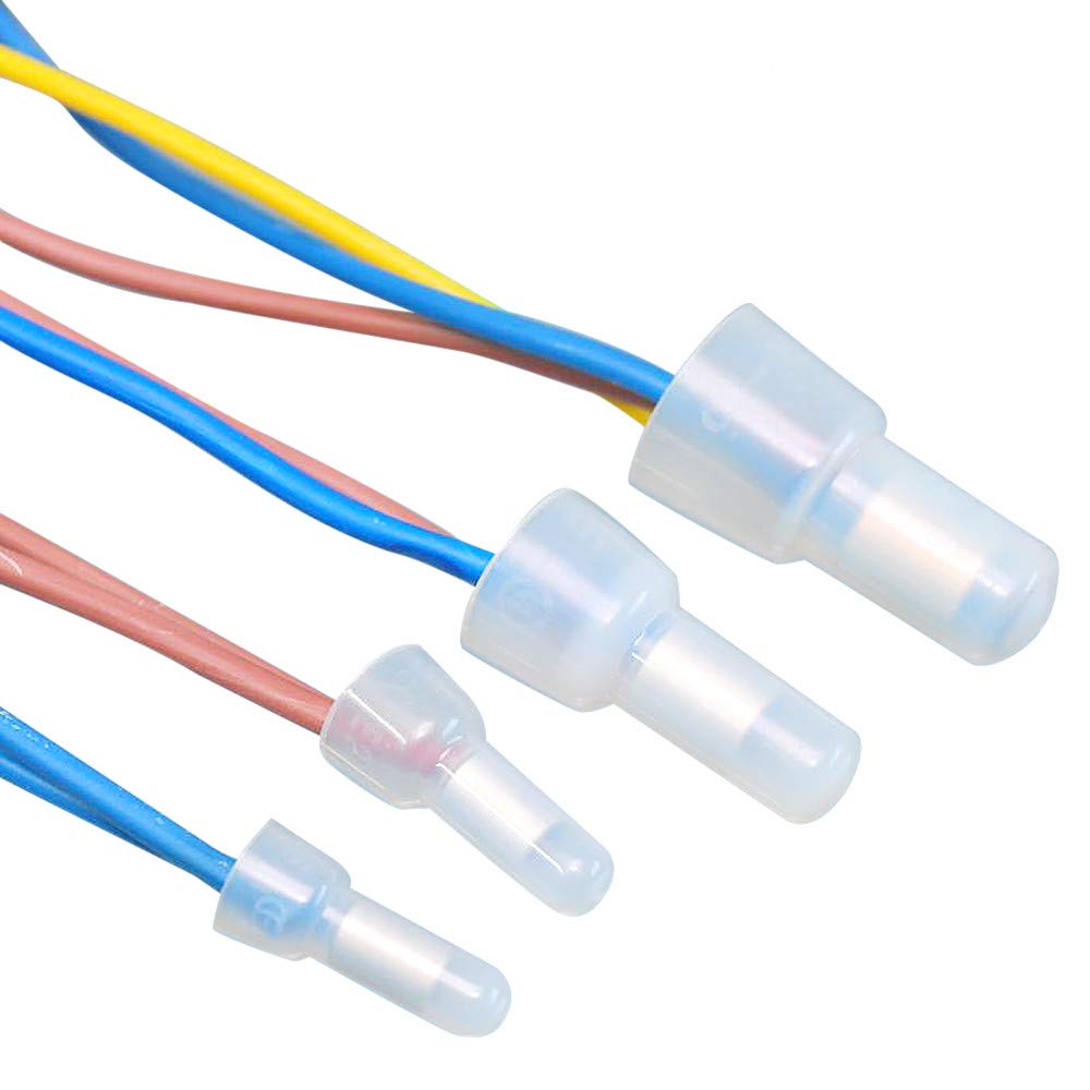Qibaok 600 PCS Closed End Cap Crimp Terminals Nylon Wire Connectors Kit 22-16/16-14/12-10 Gauge: Industrial & Scientific
