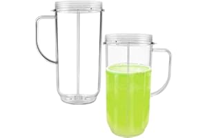 2 Pack for Magic Bullet Cups - 22 oz Cup Mug Replacement Parts Compatible with Magic Bullet MBR-1701 ‎MBR-1101 Blender, BPA-F