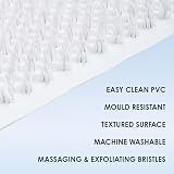 AQUALONA Luxury Bath Mat Anti-Mould Non-Slip PVC Comfort White view 3