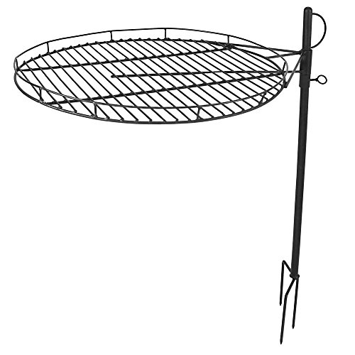 Sunnydaze Height Adjustable Fire Pit Cooking Grate, 24 Inch Diameter